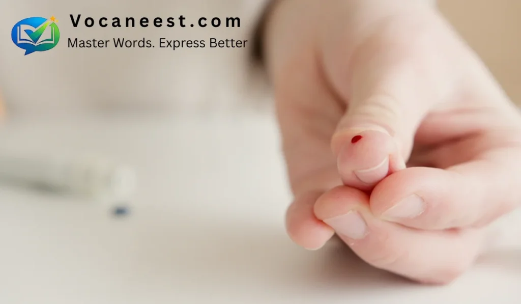 A tiny, sharp-edged tear or nick taken out of the skin surface