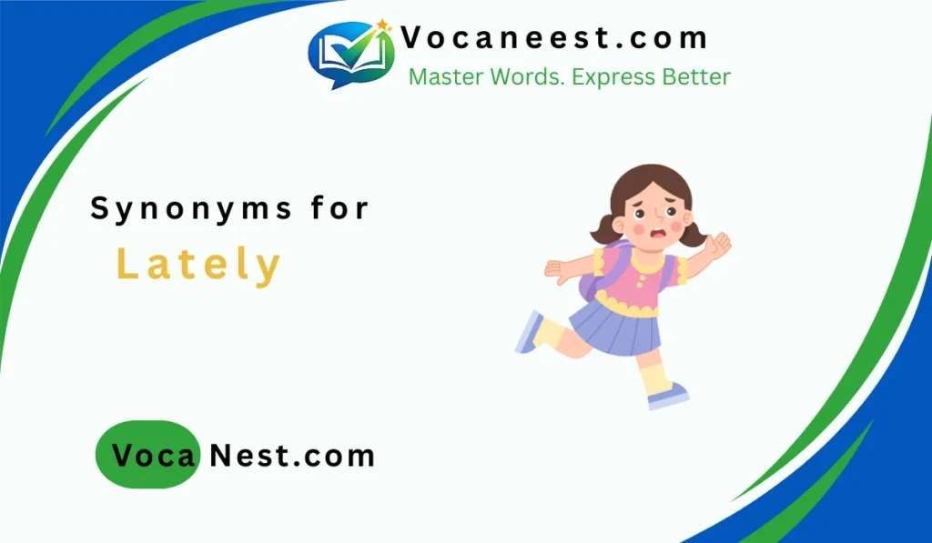 Synonym for Lately
