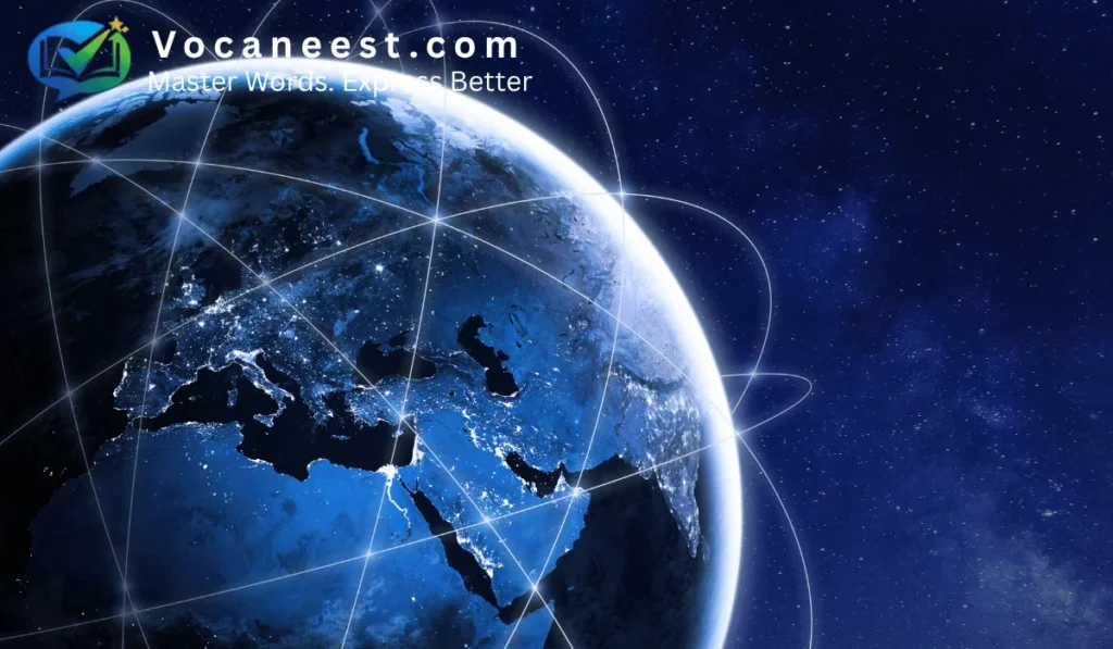 A curved path taken by a planet, satellite, or object moving around a central body.