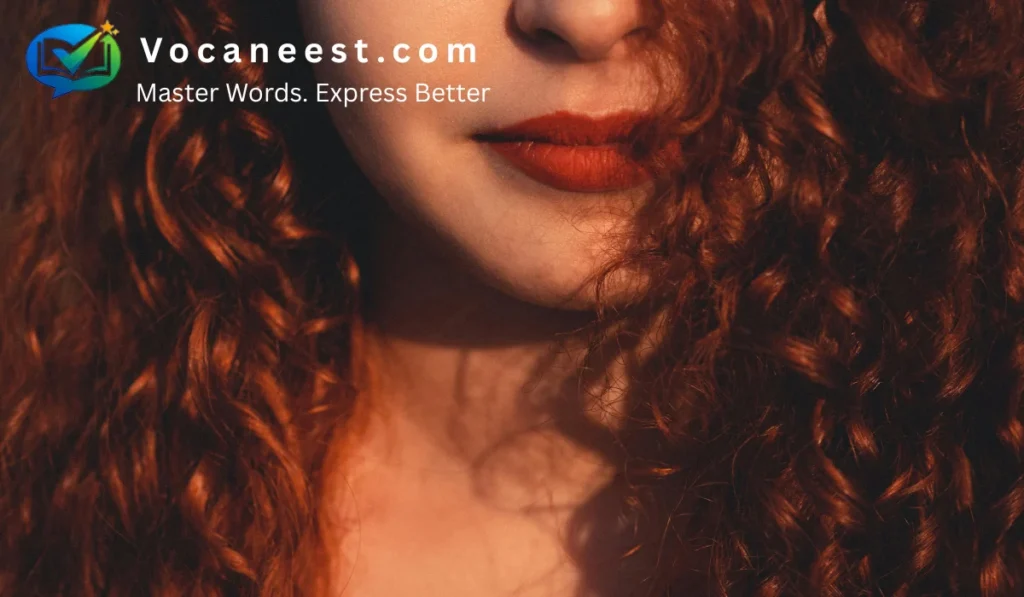 A poetic metaphor describing small, delicate, reddish lips.