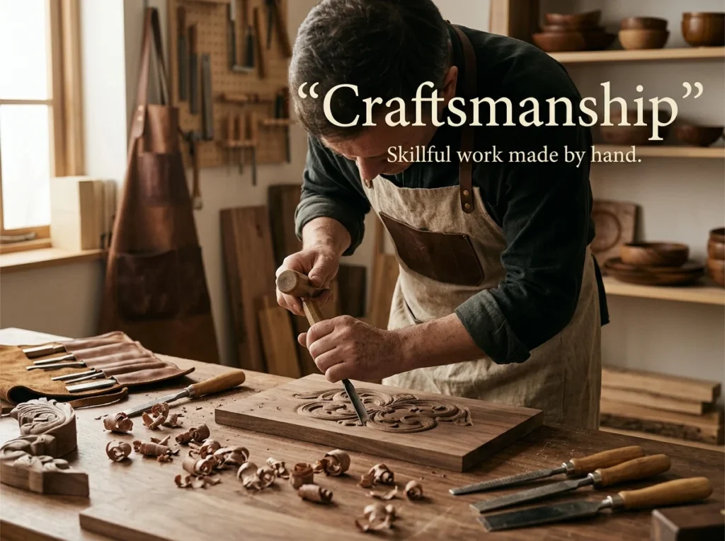 An activity or job involving skill in making things by hand or applying refined technique.