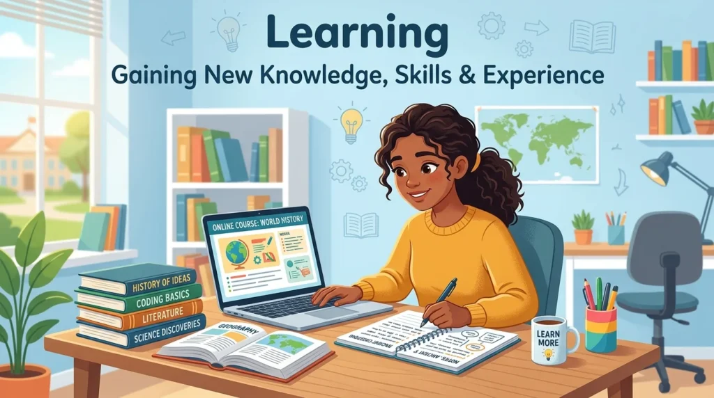 Any person who is acquiring new knowledge, skills, or practical experience.