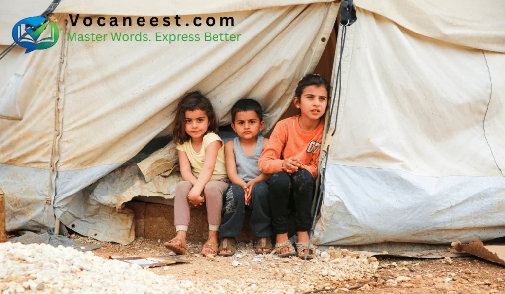 Left without shelter, protection, or clothing in open view.