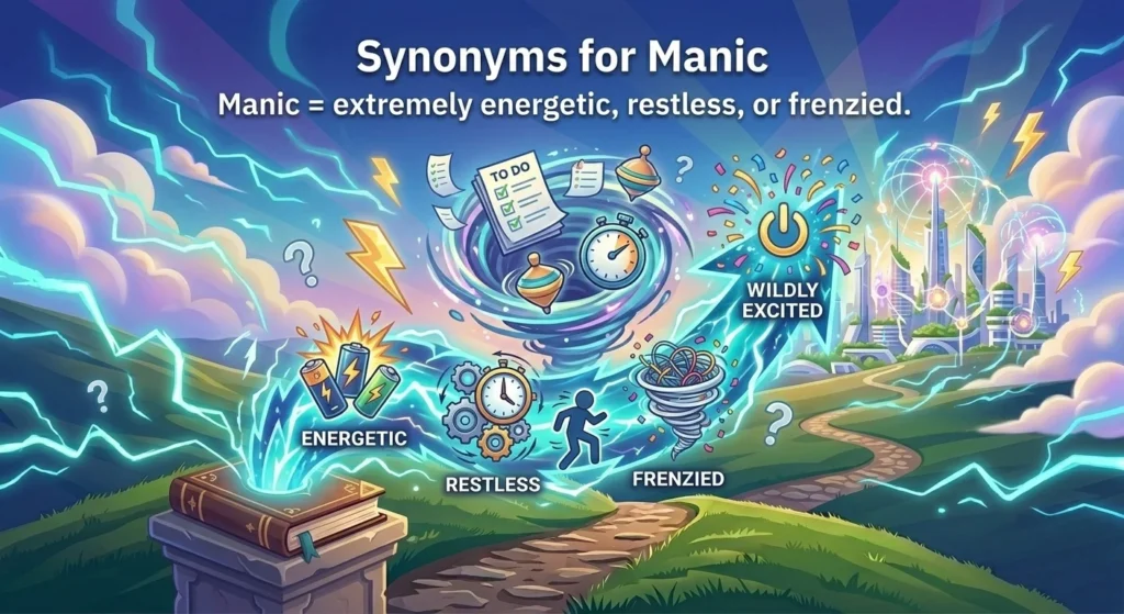 synonym for manic