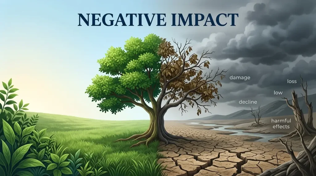 synonym for negative impact