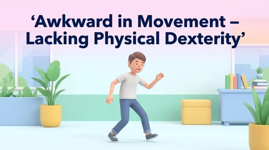 Awkward in movement or lacking physical dexterity.