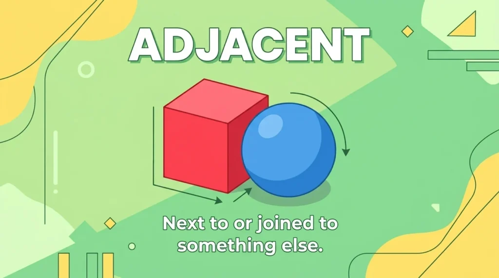 Being next to or joined to something else physically.