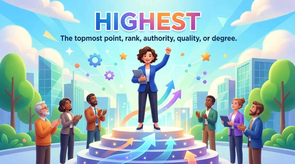 Highest in rank, authority, quality, or degree.