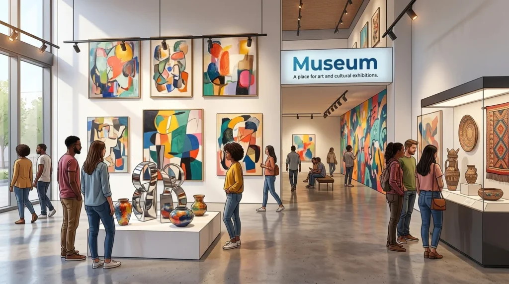 Museum displaying art and culture