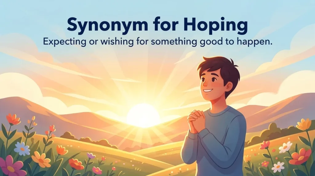 Synonym for Hoping