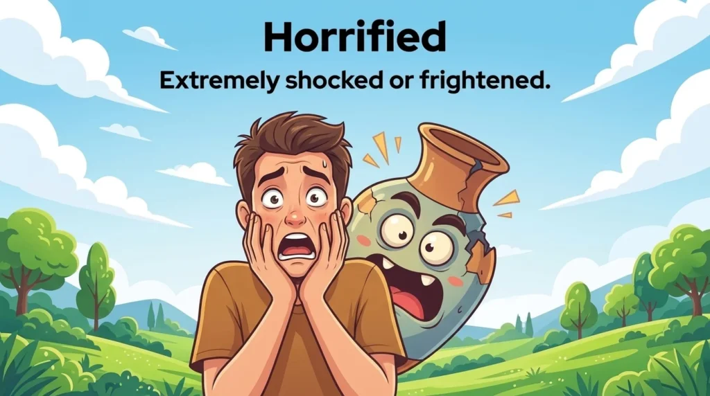 synonym for horrified