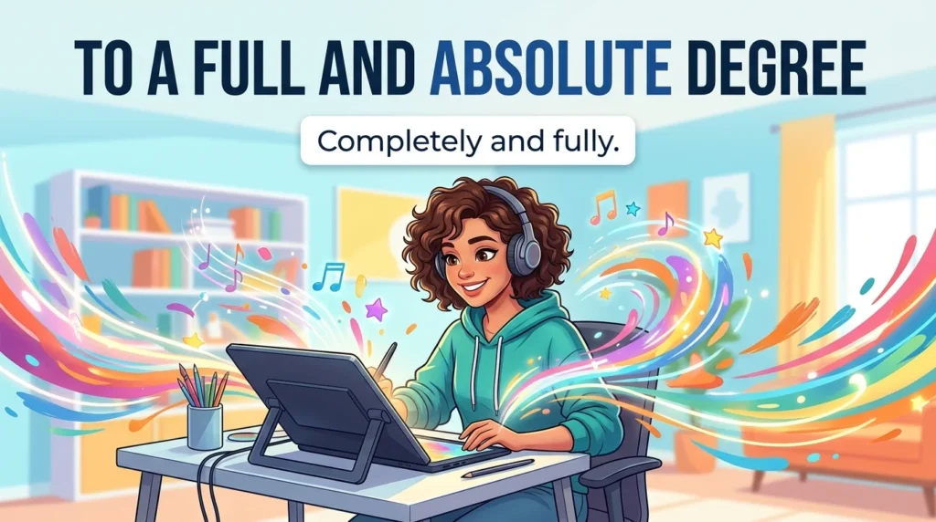 Synonym for implicitly: full and absolute degree