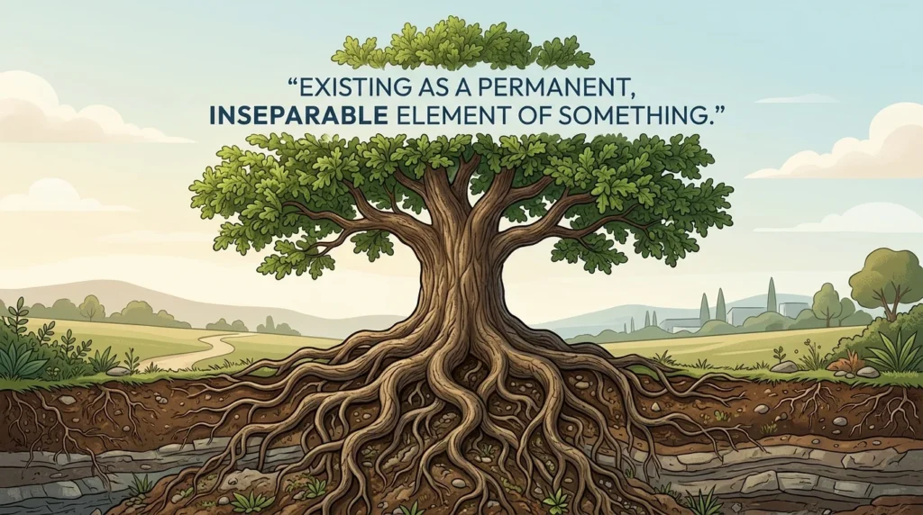 Synonym for implied in a permanent element