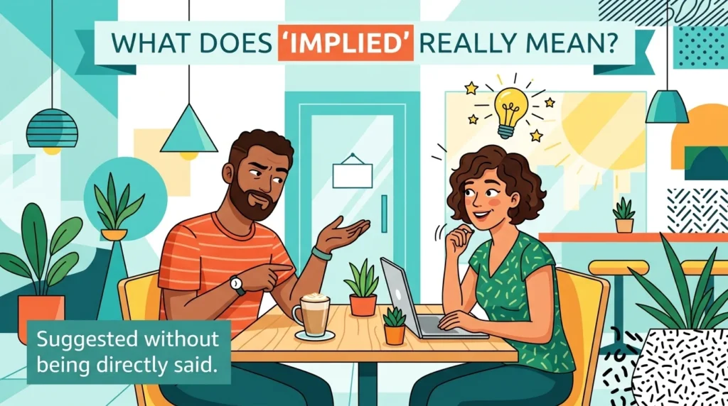 Synonym for implied in context