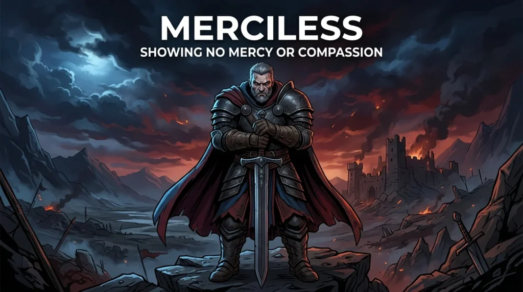 Synonym for Merciless