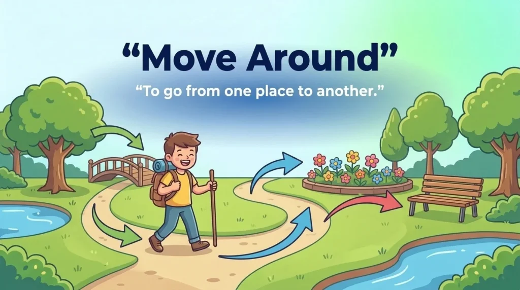 Synonym for Move Around