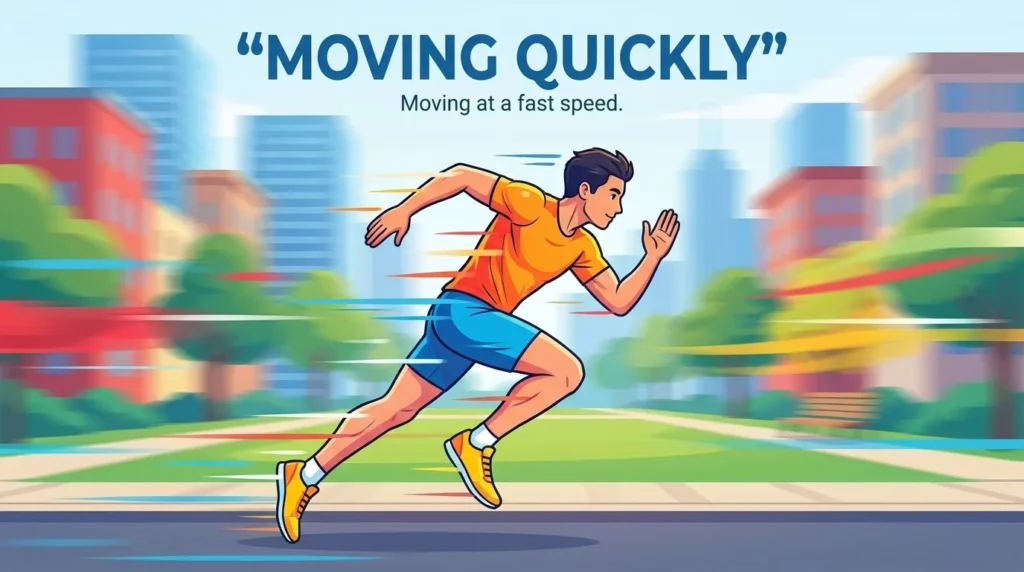 synonym for moving quickly