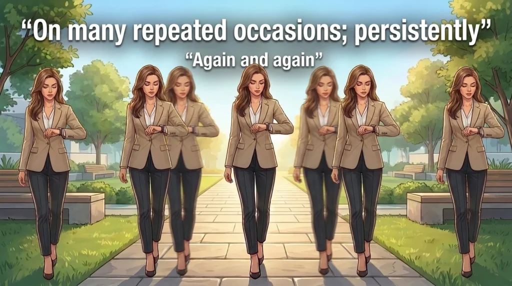 Synonym for Multiple Times: Repeatedly and Persistently
