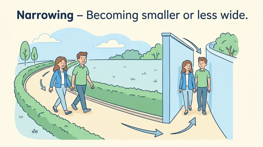 synonym for narrowing