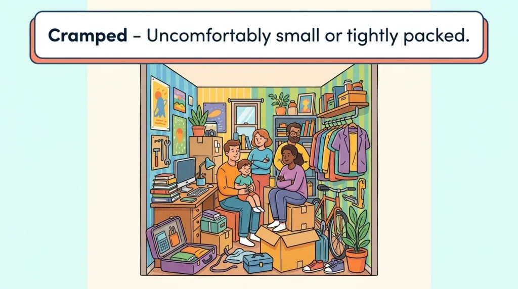 Synonym for narrowing in tight space