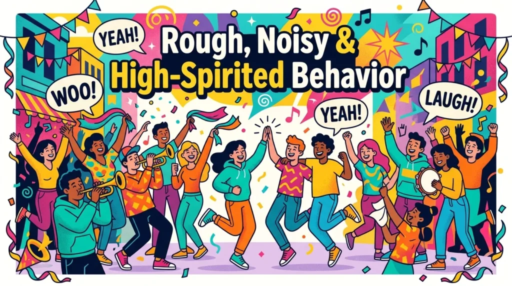 Synonym for Naughtiness: Rough Behavior