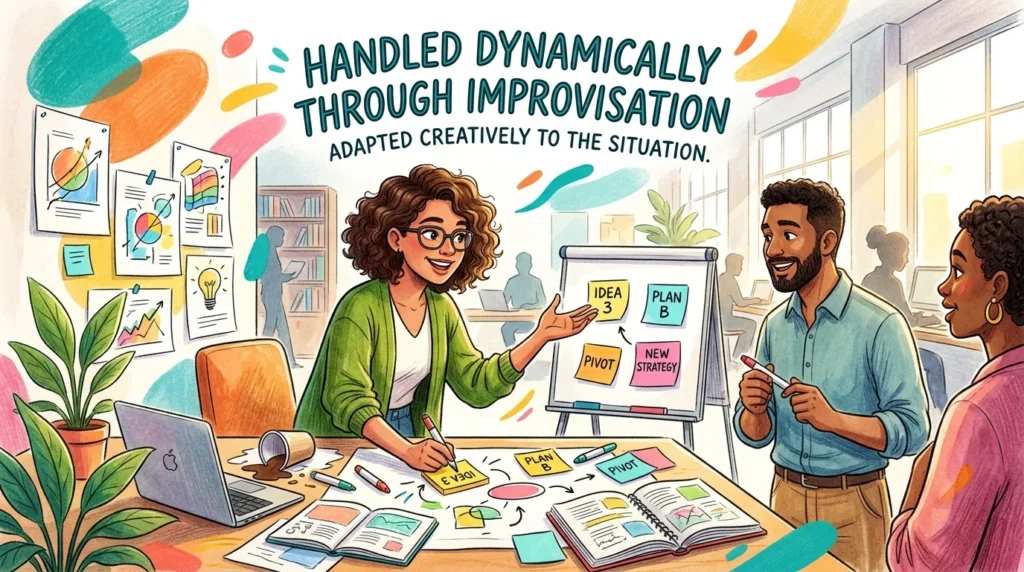 Synonym for off the cuff improvisation