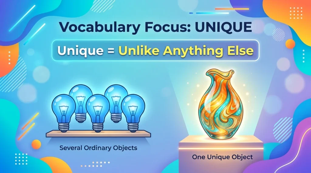Synonym for one off – unique item