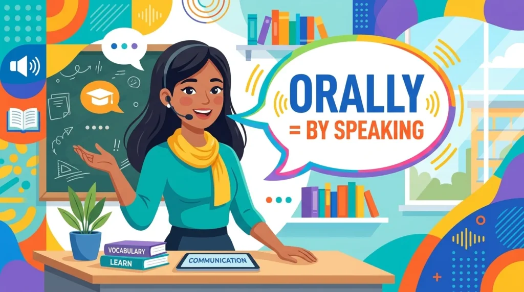 synonym for orally