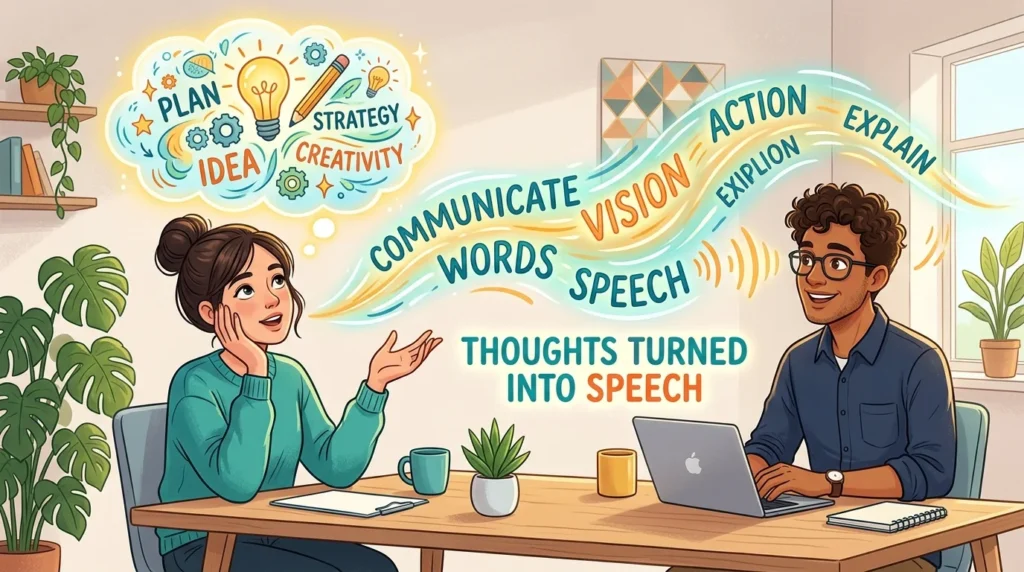 Synonym for Orally: Internal Thoughts Spoken