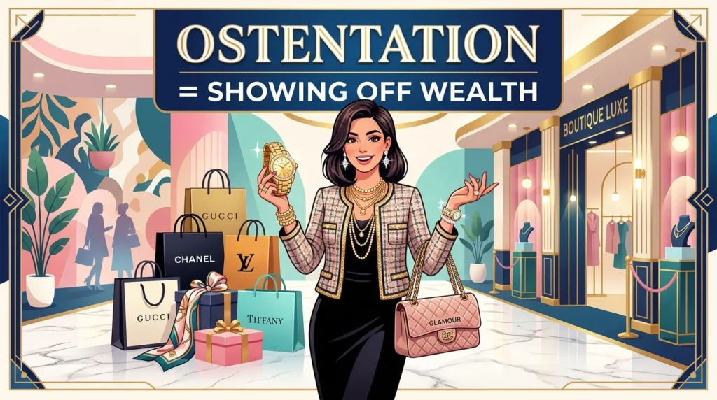 Synonym for Ostentation