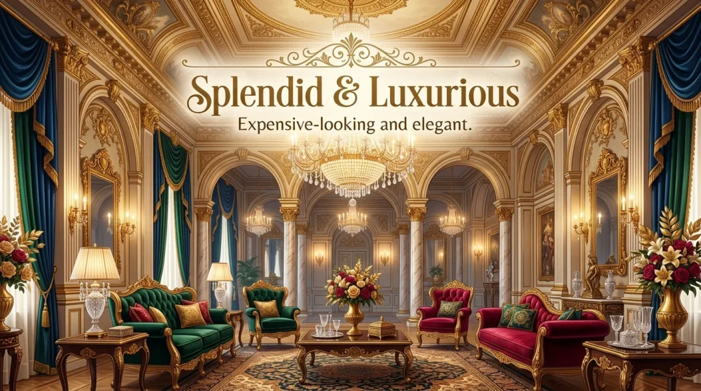 Synonym for Ostentation Luxury Display