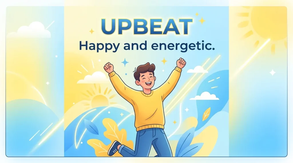 synonym for upbeat
