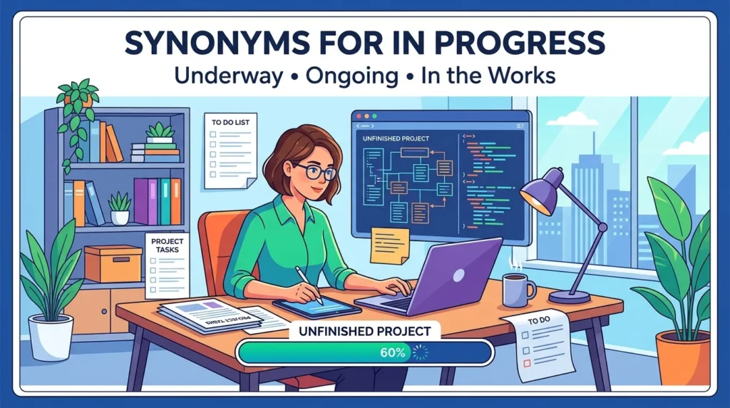Synonyms for In Progress