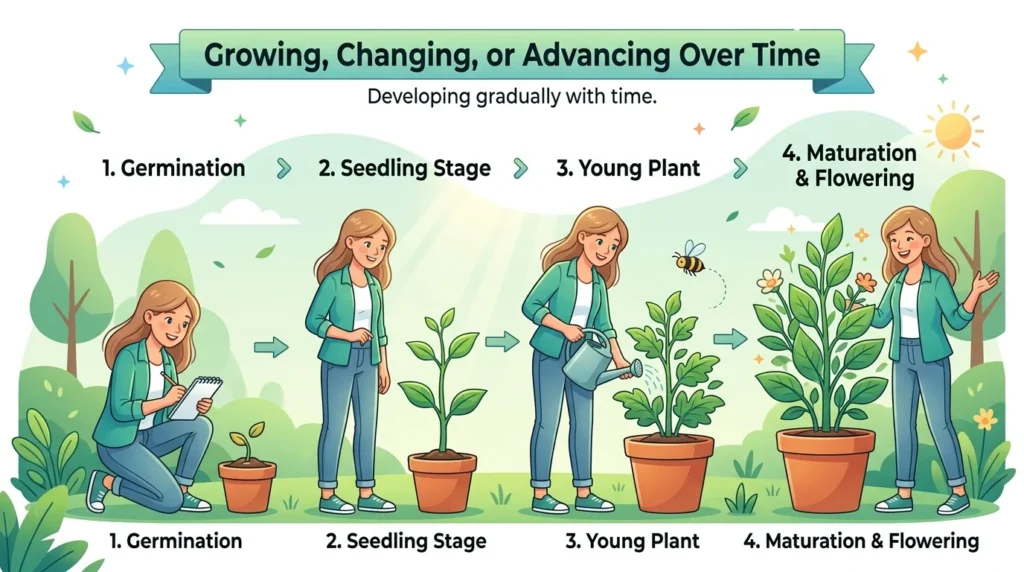 Synonyms for In Progress: Growing Over Time