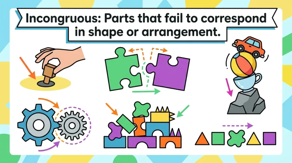 Synonyms for Incongruous: Mismatched Part