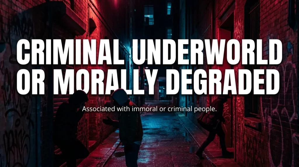 Unsavory synonym for morally degraded people