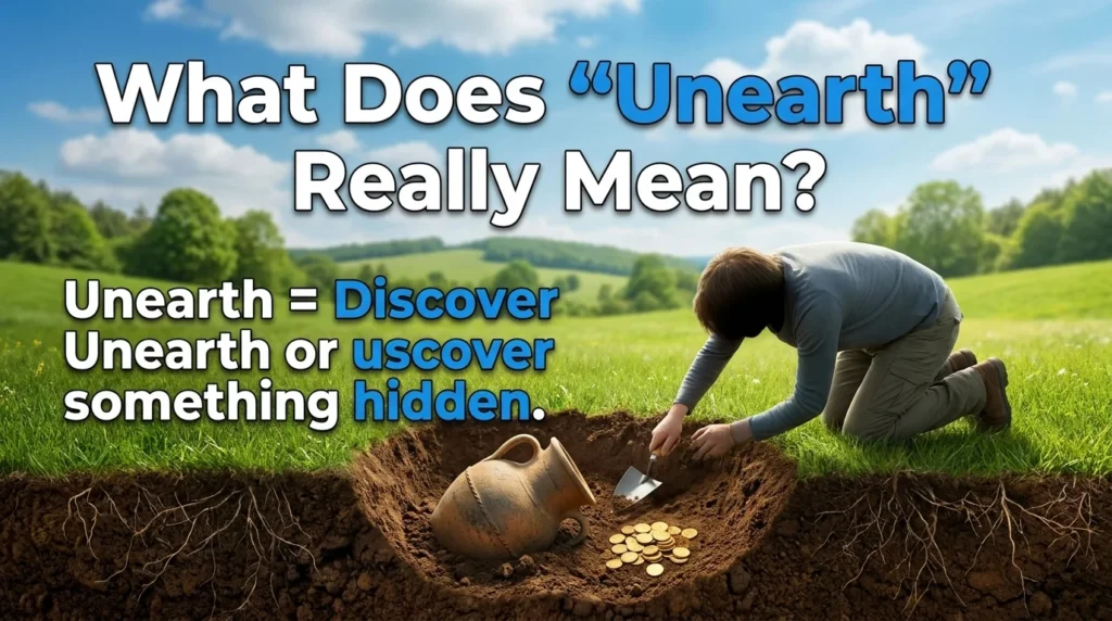 What Does “Unearth” Really Mean?