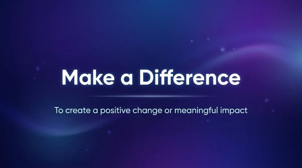 synonym for make a difference