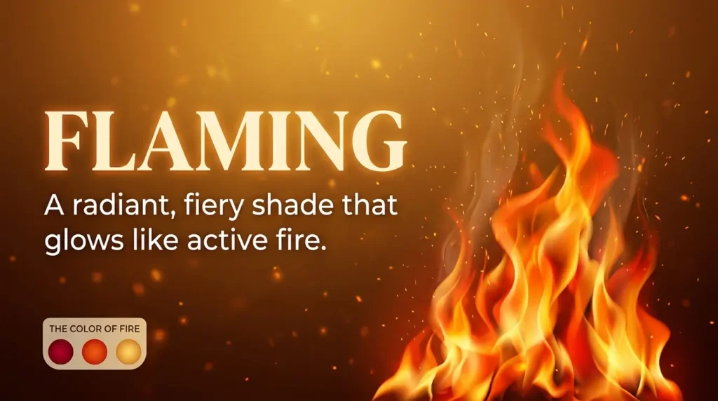 Synonym for orange fiery radiant shade