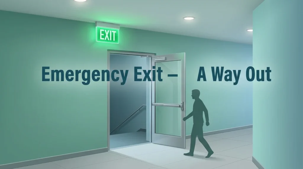 Synonym for Outlet: Emergency Exit Door