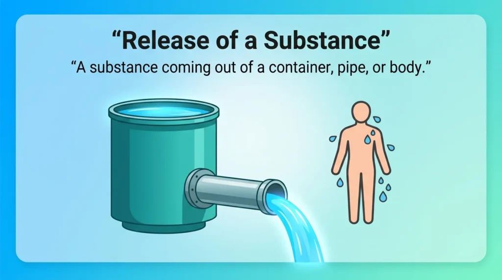 Synonym for Outlet: Substance Release