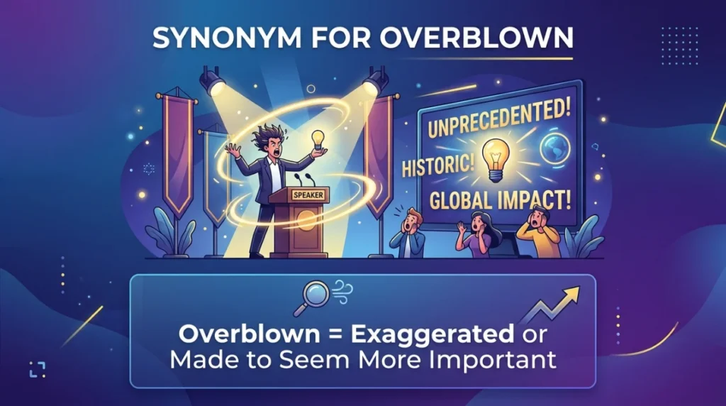 synonym for overblown