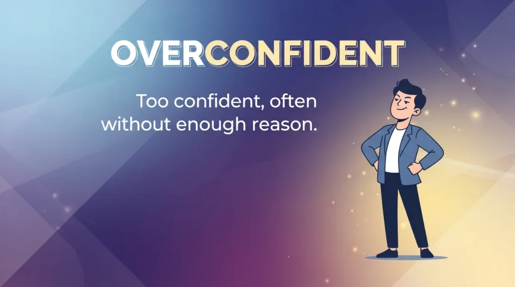 synonym for overconfident