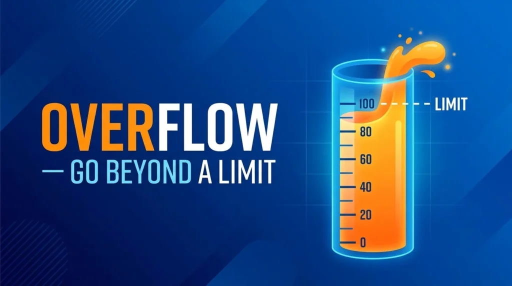 Synonym for overflow meaning explained