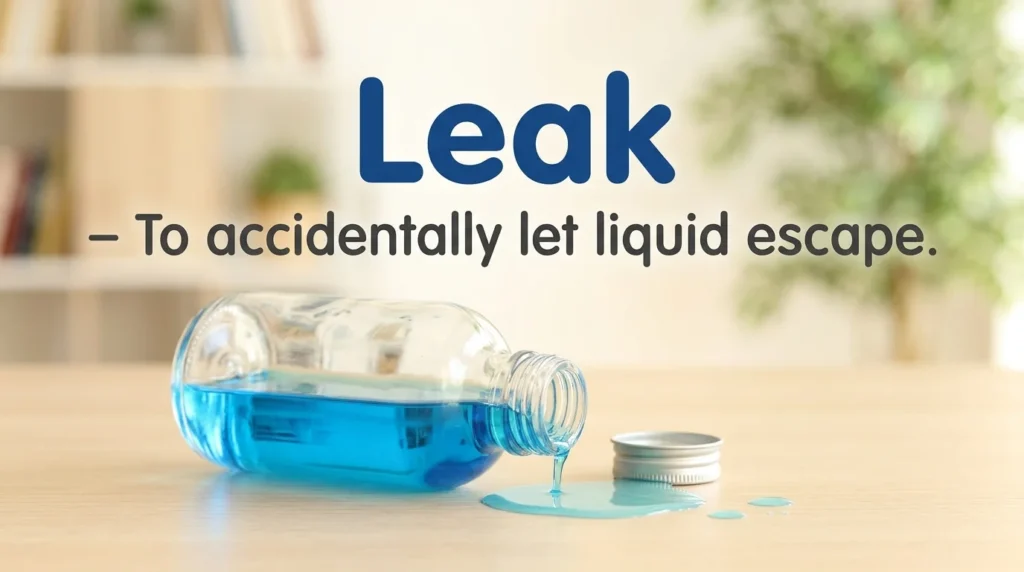 Synonym for overflow meaning liquid escape