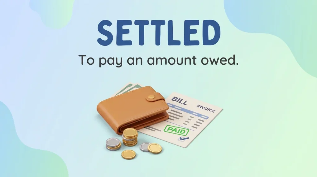 Synonym for paid off financial obligations