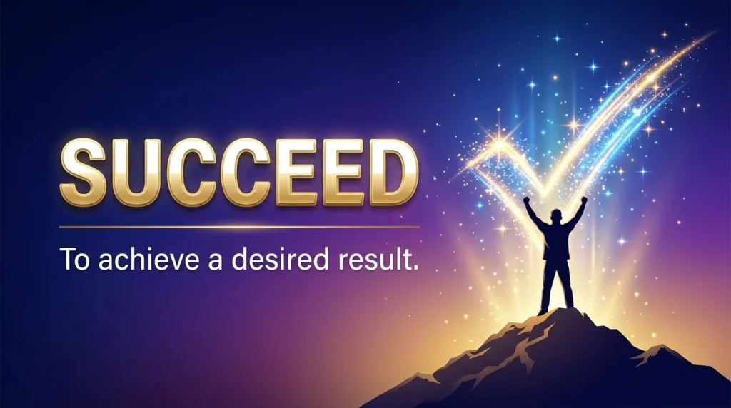 Synonym for paid off success illustration