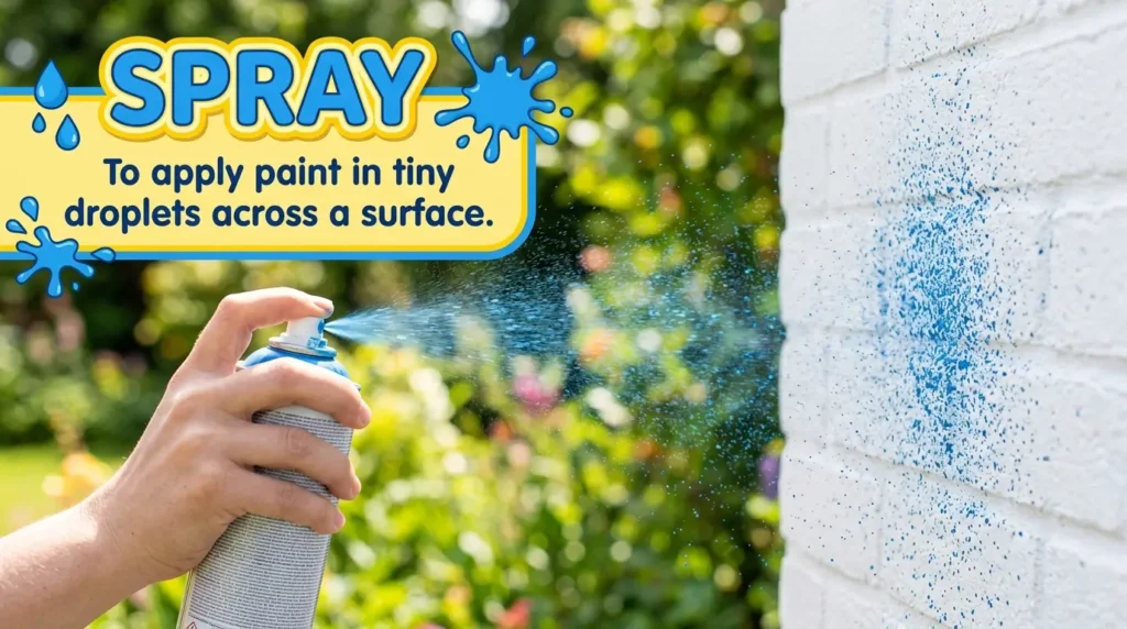 Synonym for Paint: Applying Tiny Paint Droplets