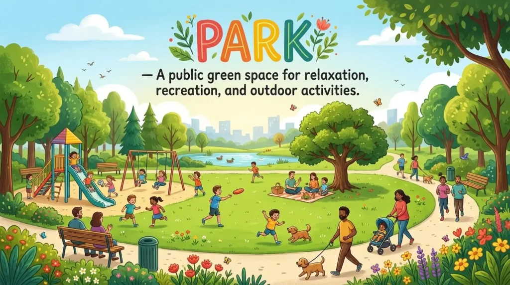 Synonym for Park