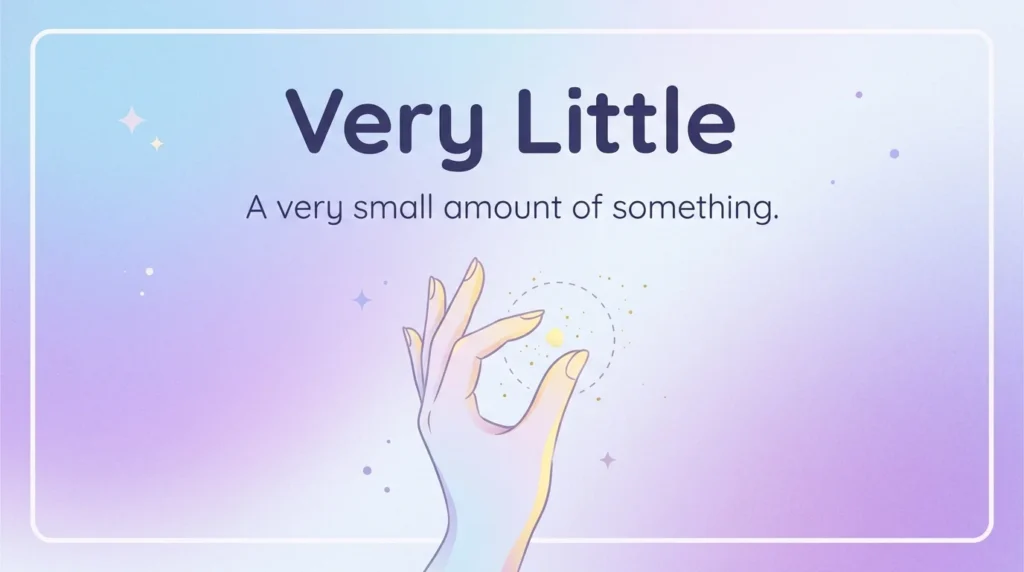 synonym for very little
